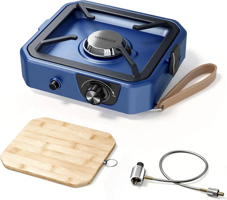 Portable Propane Camping Stove with Cutting Board, 8000 BTU