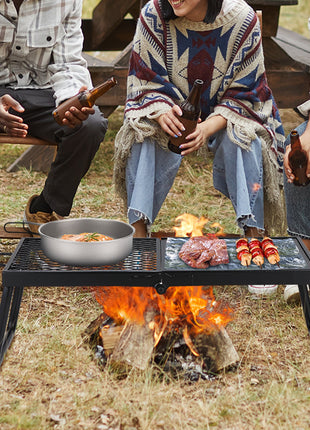 Portable Folding Campfire Grill with Carry Bag